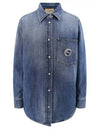 Washed Organic Denim Shirt Blue - GUCCI - BALAAN 2