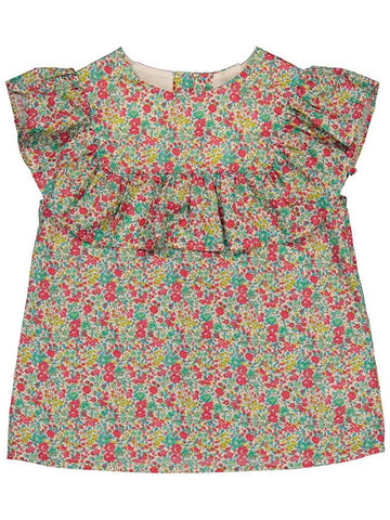 Bonpoint Girls Bianca Floral-Print Ruffled Blouse, Size 6A - BONPOINT - BALAAN 1