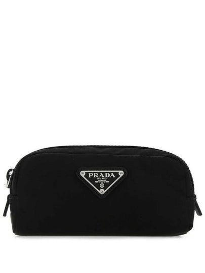 Triangle Logo Pouch Bag Black - PRADA - BALAAN 2