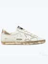 Women's Gold Sparkle Foxing Metal Stud Lettering Superstar Low Top Sneakers White - GOLDEN GOOSE - BALAAN 2