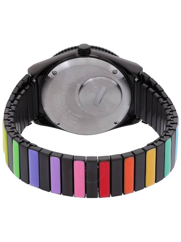 Timex Q Rainbow Quartz Black Dial Expansion Band Ladies Watch TW2V65900 - TIMEX - BALAAN 3