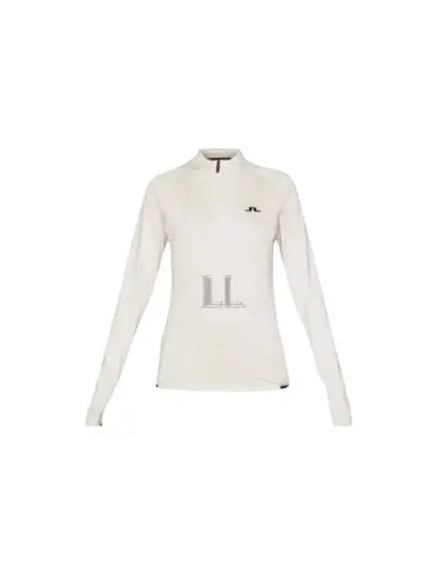 Steffi Mid Layer Quarter Zipper Long Sleeve T-Shirt Moonbeam Melange - J.LINDEBERG - BALAAN 2