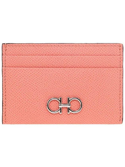 Gancini Card Wallet Coral - SALVATORE FERRAGAMO - BALAAN 2