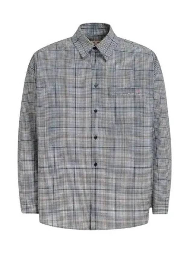 Check Wool Long Sleeve Shirt Grey - MARNI - BALAAN 2