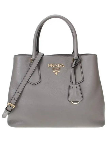 Vitello Phenix Tote Bag Grey - PRADA - BALAAN 2