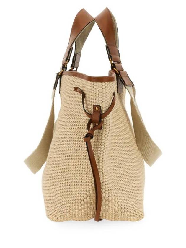 Wardi Canvas Tote Bag Beige - ISABEL MARANT - BALAAN 4