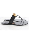 Marmont leather flip flops - GUCCI - BALAAN 4