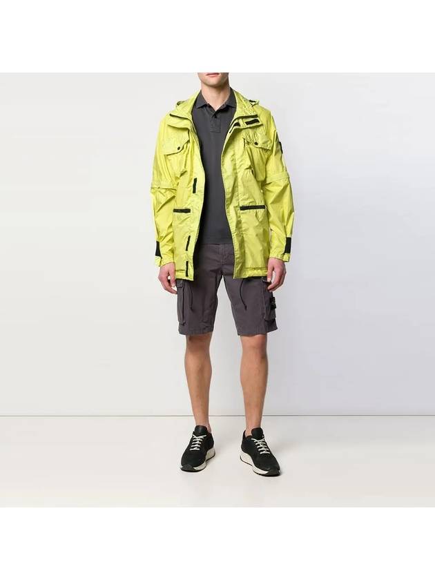 Membrana 3L TC Wappen Hooded Jacket Lime - STONE ISLAND - BALAAN 5