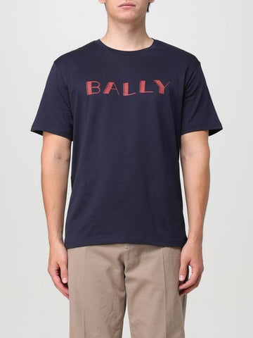 T-shirt Bally in cotone con stampa logo - BALLY - BALAAN 1