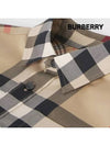 Check Junior Short Sleeve Shirt Brown - BURBERRY - BALAAN 5