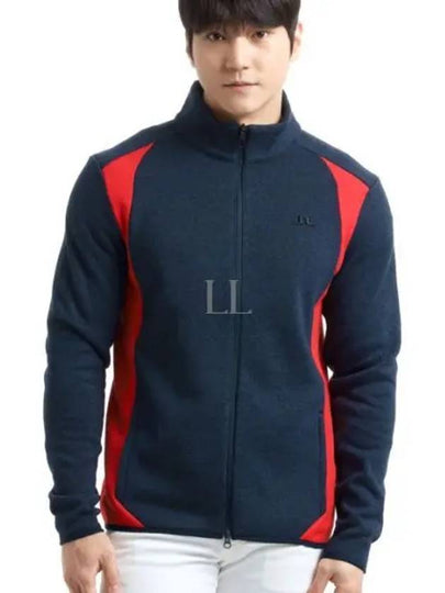 Steve Mid Layer Knit Zip-Up Jacket Navy - J.LINDEBERG - BALAAN 2