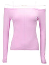 Women's Sierra Signature Long Sleeve T-Shirt Pink - JACQUEMUS - BALAAN 2