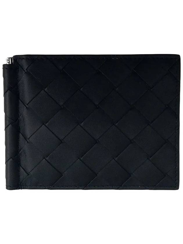 Intrecciato Money Clip Half Wallet Black - BOTTEGA VENETA - BALAAN 3