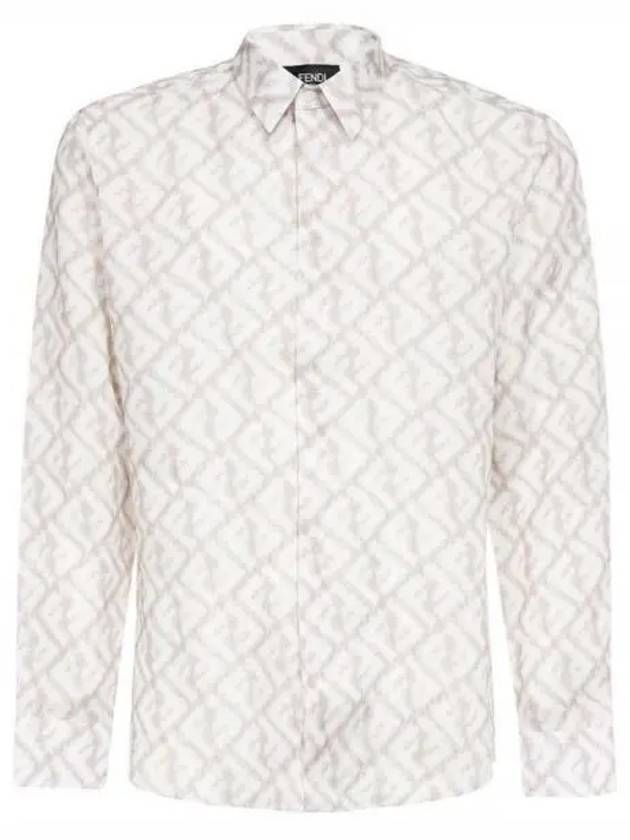 FF Linen Long Sleeve Shirt Rock - FENDI - BALAAN 2