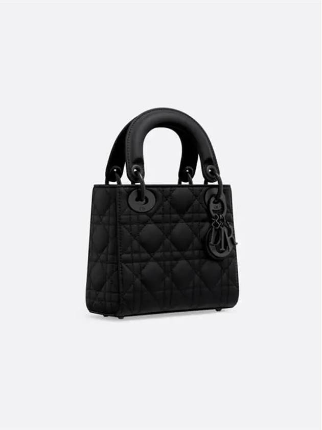 Lady Ultra Matte Cannage Calfskin Mini Bag Black - DIOR - BALAAN 3