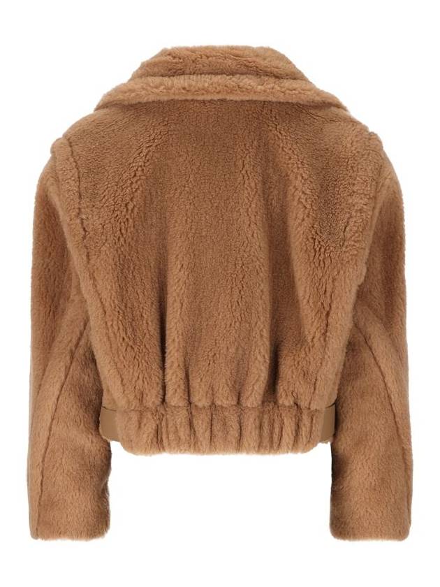 Gardone Crop Teddy Jacket Camel - MAX MARA - BALAAN 3