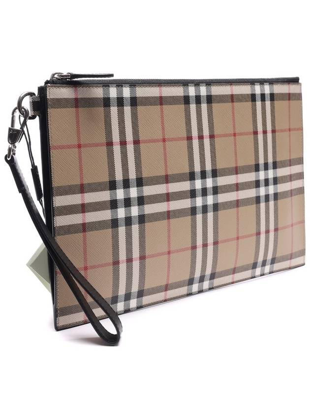 Vintage Check Clutch Bag Beige - BURBERRY - BALAAN 4