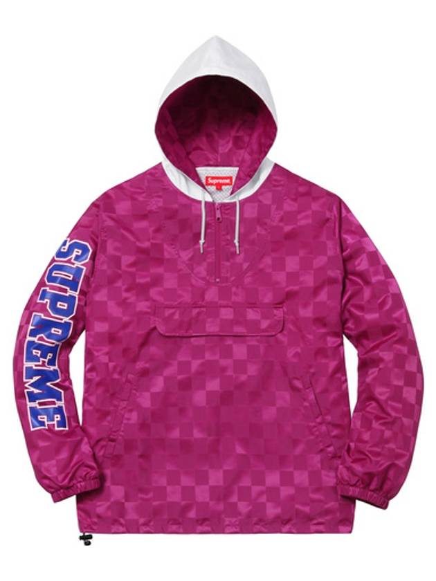 Checkered Nylon Hooded Pullover Magenta - SUPREME - BALAAN 1