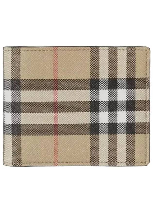 Check Half Wallet Beige - BURBERRY - BALAAN 2