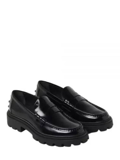 Leather Penny Loafers Black - TOD'S - BALAAN 2