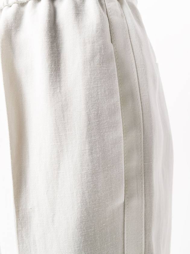 Women's Crop Banding Straight Pants White - BRUNELLO CUCINELLI - BALAAN 8