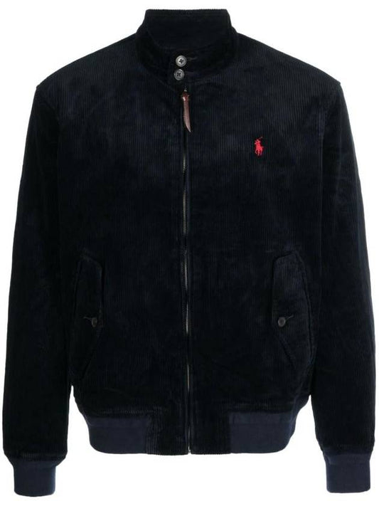 Pony Corduroy Bomber Jacket Navy - POLO RALPH LAUREN - BALAAN 1