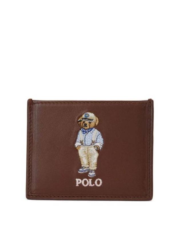 Logo embroidered leather card holder 405952097001 - POLO RALPH LAUREN - BALAAN 1