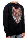 Men's Wolf Print Sweatshirt Black - MARCELO BURLON - BALAAN 4