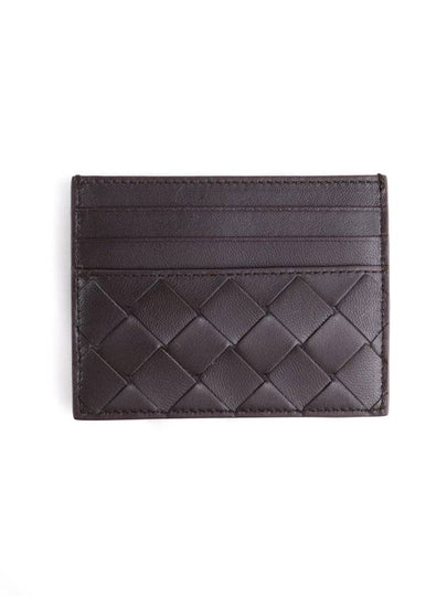 Intrecciato Leather Card Wallet Dark Brown - BOTTEGA VENETA - BALAAN 2