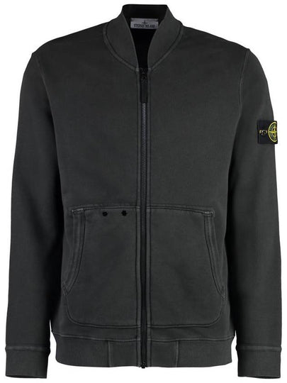 Logo Patch Zip Up Jacket Lead Grey - STONE ISLAND - BALAAN 2