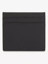 Embossed Leather Card Wallet Black - SAINT LAURENT - BALAAN 3