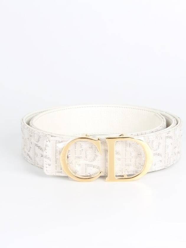 CD logo oblique white men s belt - DIOR - BALAAN 1