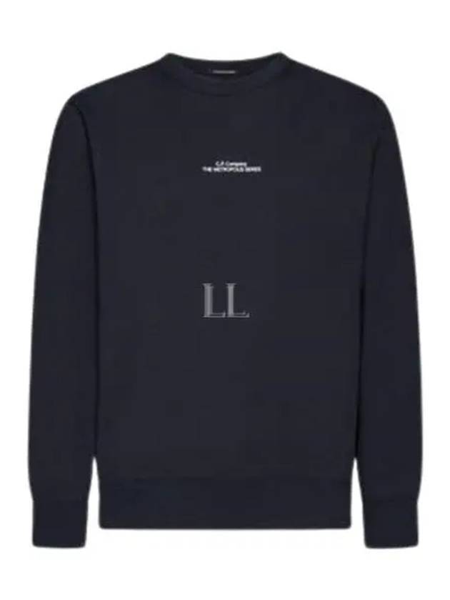 Metropolis Embroidery Logo Sweatshirt Navy - CP COMPANY - BALAAN 2