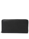 Stitched Grain Leather Zip Around Long Wallet Black - MAISON MARGIELA - BALAAN 3