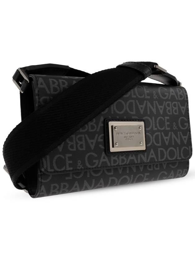 Dolce & Gabbana Shoulder Bag With Logo, Men's, Black - DOLCE&GABBANA - BALAAN 4