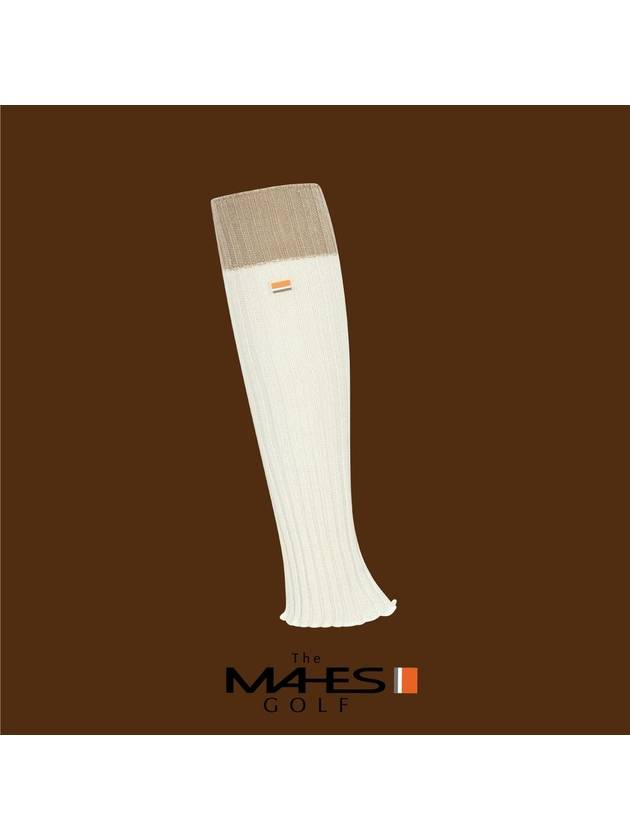 Women's Orange Label Two-Tone Leg Warmer Beige - MAHES - BALAAN 3