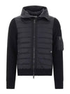 Logo Patch Padded Wool Cardigan Black - MONCLER - BALAAN 3