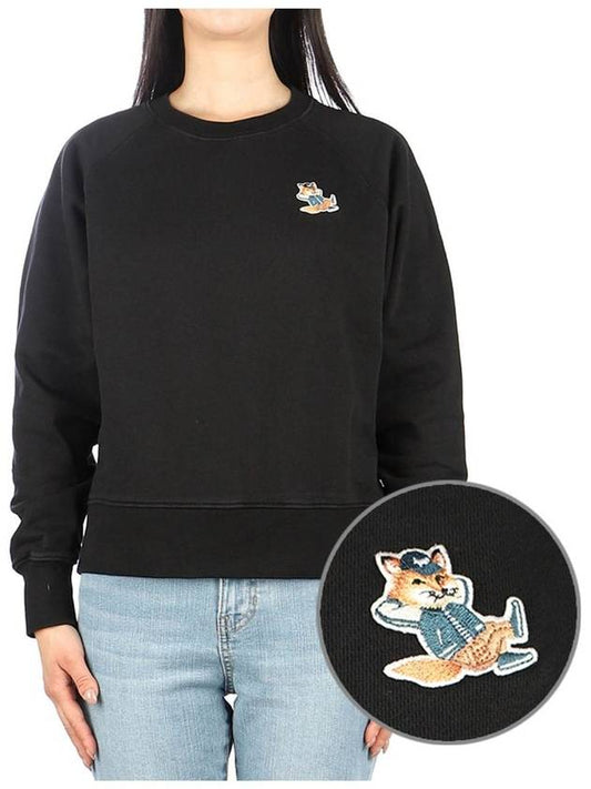 KW00309KM0001 BLACK Women s Dressed Fox Sweatshirt - MAISON KITSUNE - BALAAN 1