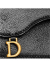 Saddle Cosmos Compact Zipper Goatskin Flap Card Wallet Black - DIOR - BALAAN 7