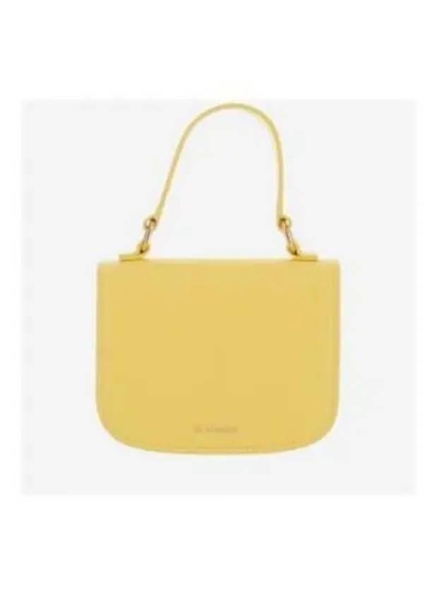 Halo Embossed Logo Detail Leather Mini Cross Bag Yellow - JIL SANDER - BALAAN 2