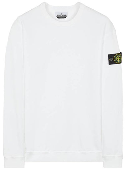 Wappen Patch Crew Neck Cotton Sweatshirt White - STONE ISLAND - BALAAN 2