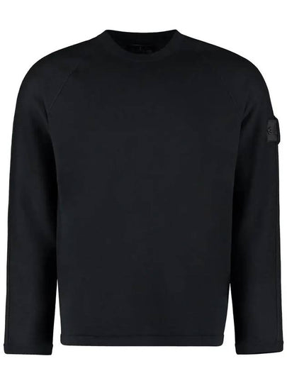 Wappen Patch Crew Neck Knit Top Black - STONE ISLAND - BALAAN 2