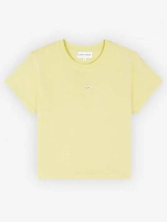 Baby Fox Patch Baby Short Sleeve T-Shirt Chalk Yellow - MAISON KITSUNE - BALAAN 2