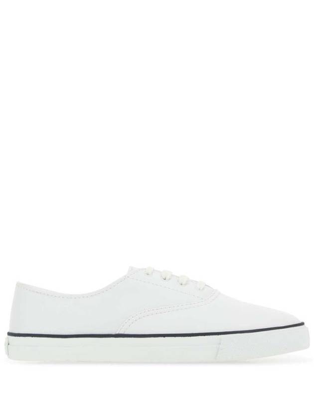 Tandem Leather Low Top Sneakers White - SAINT LAURENT - BALAAN 2