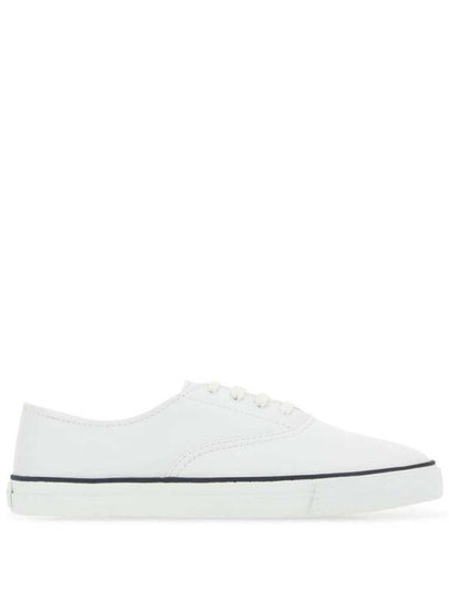 Tandem Leather Low Top Sneakers White - SAINT LAURENT - BALAAN 2