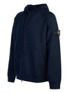 Wappen Patch Cotton Hooded Jacket Navy - STONE ISLAND - BALAAN 3