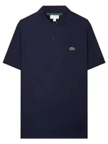 Men's Regular Fit Logo Short Sleeve Polo Shirt Navy - LACOSTE - BALAAN 1