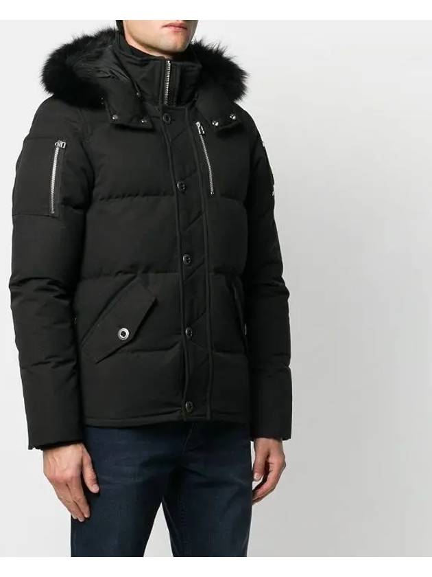 Threequarter Down Jacket Black Fox Fur Black - MOOSE KNUCKLES - BALAAN 4