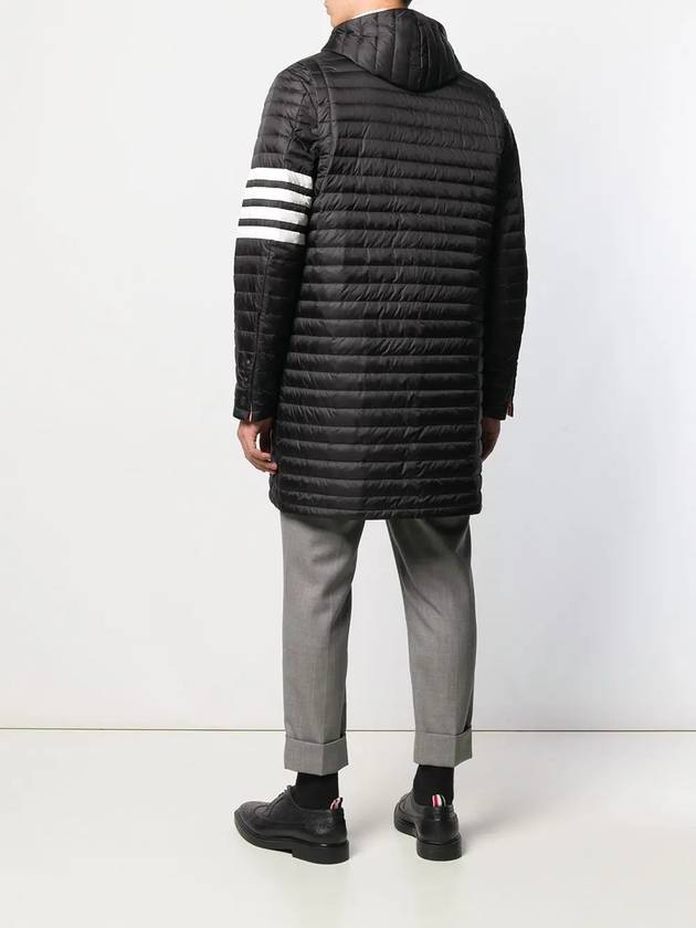 Men's 4 Bar Hooded Padding Black - THOM BROWNE - BALAAN 8