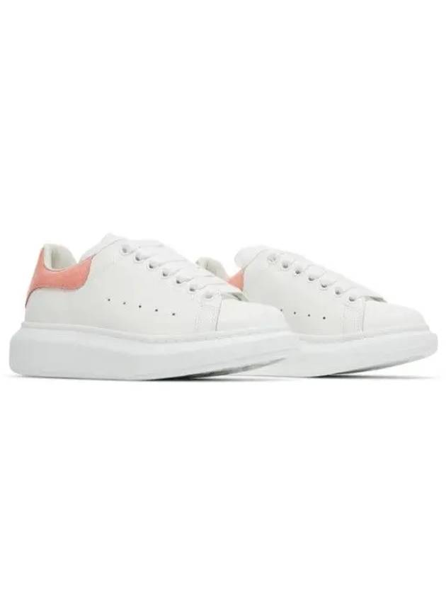 Oversized Pastel Pink Tab Low Top Sneakers White - ALEXANDER MCQUEEN - BALAAN 3